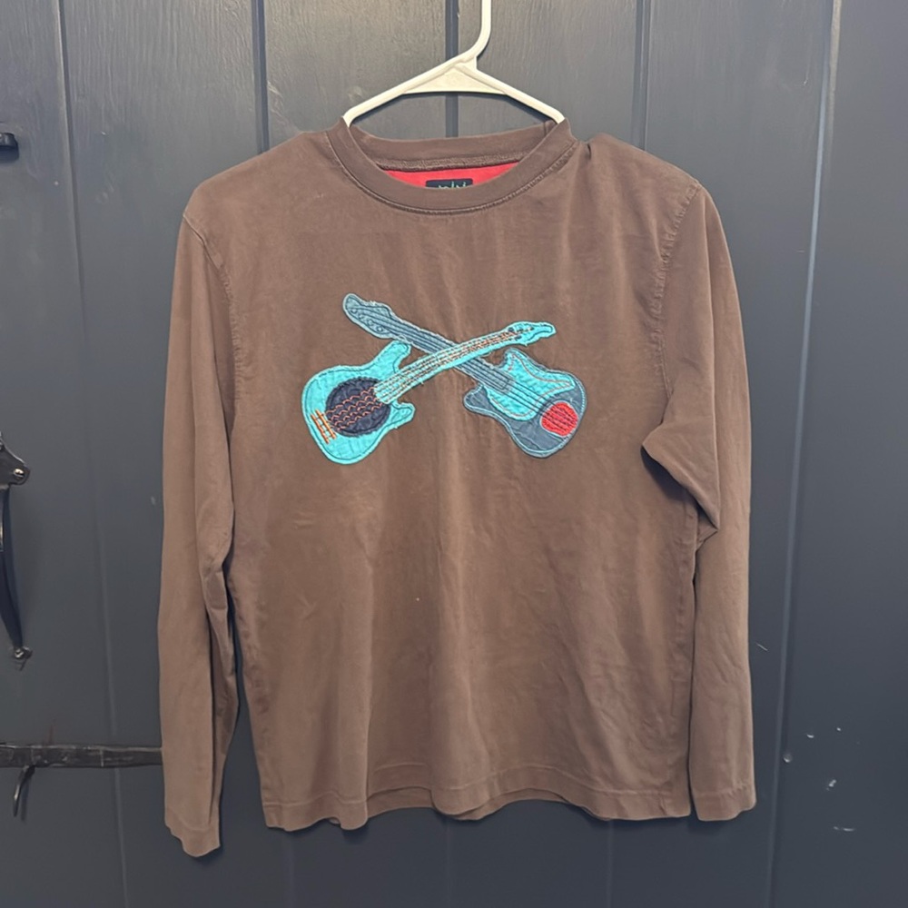 Mini Boden long sleeve guitar shirt